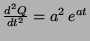 $\frac{d^2Q}{dt^2}=a^2 e^{at}$