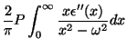$\displaystyle \frac{2}{\pi}P\int_{0}^{\infty}\frac{x\epsilon''(x)}{x^2-\omega^2}dx$