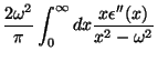 $\displaystyle \frac{2\omega^2}{\pi} \int_0^{\infty}dx
\frac{x\epsilon''(x)}{x^2-\omega^2}$