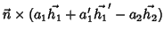 $\displaystyle \vec{n}\times(a_1\vec{h_1}+a_1'\vec{h_1}'-a_2\vec{h_2})$