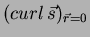 $(curl\,\vec{s})_{\vec{r}=0}$