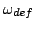 $\omega_{def}$