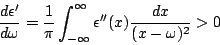 \begin{displaymath}
\frac{d\epsilon'}{d\omega}=\frac{1}{\pi}\int_{-\infty}^{\infty}
\epsilon''(x)\frac{dx}{(x-\omega)^2} > 0
\end{displaymath}