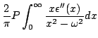 $\displaystyle \frac{2}{\pi}P\int_{0}^{\infty}\frac{x\epsilon''(x)}{x^2-\omega^2}dx$