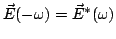 $\vec{E}(-\omega)=\vec{E}^*(\omega)$