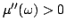 $\mu''(\omega)>0$