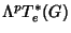 $\Lambda^p T_e^*(G)$