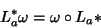 \begin{displaymath}
L_a^*\omega=\omega \circ L_a*
\end{displaymath}