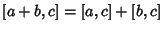 $[a+b,c]=[a,c]+[b,c]$