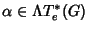 $\alpha
\in \Lambda T_e^*(G)$