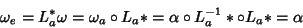 \begin{displaymath}
\omega_e=L_a^*\omega=\omega_a\circ L_a* = \alpha\circ L_a^{-1}*\circ
L_a* = \alpha
\end{displaymath}
