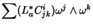 $\displaystyle \sum(L_a^* C^i_{jk})\omega^j\wedge\omega^k$