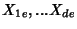 $X_{1e},...X_{de}$