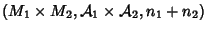 $(M_1\times M_2,\mathcal{A}_1\times
\mathcal{A}_2, n_1+n_2)$