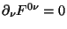 $\partial_\nu F^{0 \nu}=0$