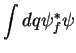 $\displaystyle \int dq \psi_f^* \psi$