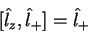 \begin{displaymath}[\hat{l}_z,\hat{l}_+]=\hat{l}_+
\end{displaymath}