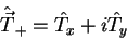 \begin{displaymath}
\hat{\vec{T}}_{+}=\hat{T}_x+i\hat{T}_y
\end{displaymath}
