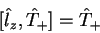 \begin{displaymath}[\hat{l}_z,\hat{T}_{+}]=\hat{T}_{+}
\end{displaymath}