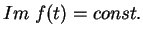 $Im\;f(t)=const.$