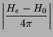 $\displaystyle \left\vert\frac{H_e-H_0}{4\pi}\right\vert$