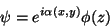 \begin{displaymath}
\psi = e^{i\alpha(x,y)} \phi(z)
\end{displaymath}