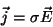 \begin{displaymath}
\vec{j}=\sigma \vec{E}
\end{displaymath}