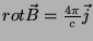 $rot\vec{B}=\frac{4\pi}{c}\vec{j}$