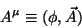 \begin{displaymath}\
A^{\mu}\equiv (\phi, \vec{A})
\end{displaymath}