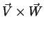 $\vec{V}\times \vec{W}$